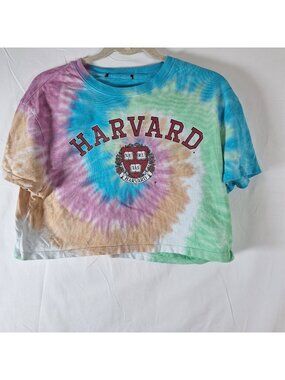 Harvard tie die 100% cotton Crop Top
